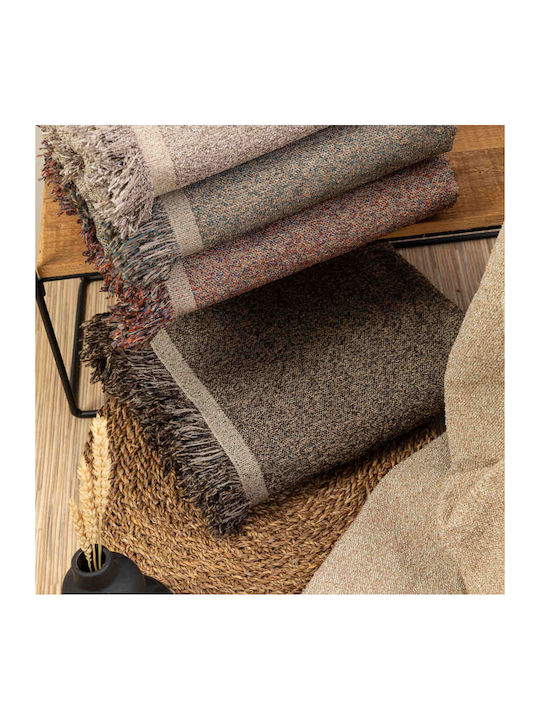 Borea Plexis Sesselüberwurf Chenille 150x180cm Braune Herstellerfarbe