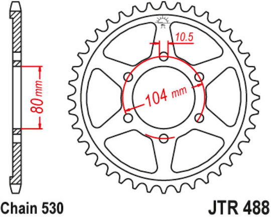 JT Sprockets Rear Sprocket 38 Teeth for Kawasaki GPZ