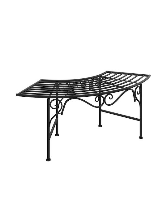 Bench Outdoor Metal Black 113x50.5x40.5cm