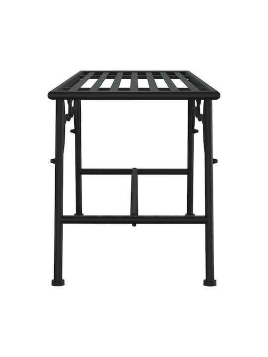 Bench Outdoor Metal Black 110x38x46cm