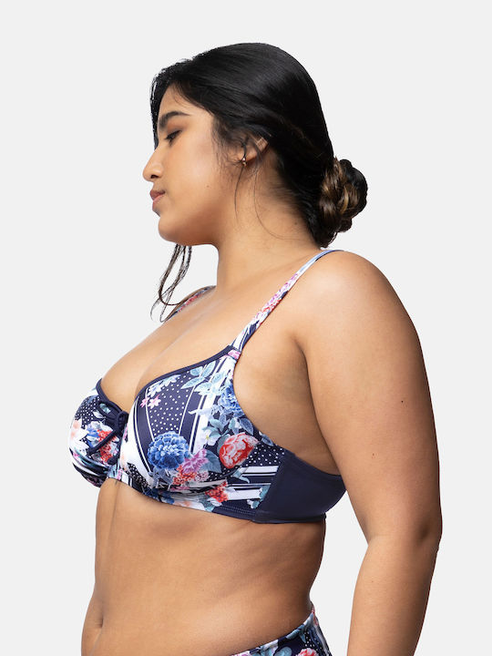 Monaco Bikini Σουτιέν Floral Navy Μπλε