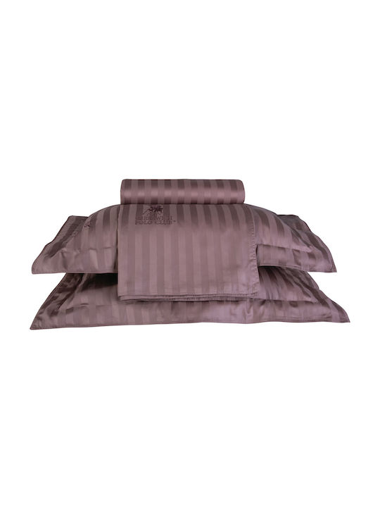 Greenwich Polo Club Duvet Cover Set Cotton Satin Queen with 2 Pillowcases 220x240 2155 Bordeaux