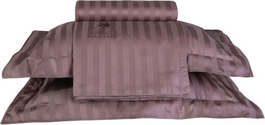 Greenwich Polo Club Duvet Cover Set Cotton Satin Queen with 2 Pillowcases 220x240 2155 Bordeaux