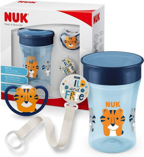 Nuk Baby Cup Magic Cup & Space Set made of Plastic Blue 230ml for 6m+m+ 10.255.437