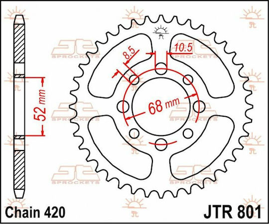 JT Sprockets Γρανάζι Πίσω