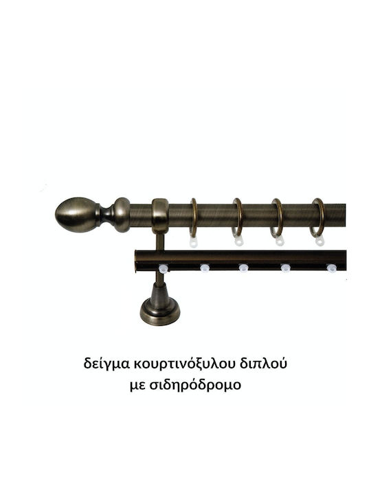 Capăt de galerie Φ25 Seria G Oxidat Import Hellas, simplu-160cm