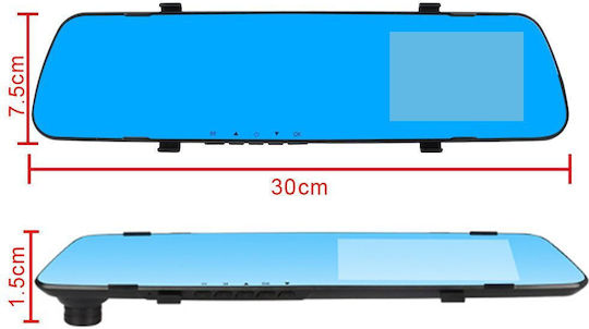 1080P Mirror Car DVR Set with Rear Camera, 4" Display