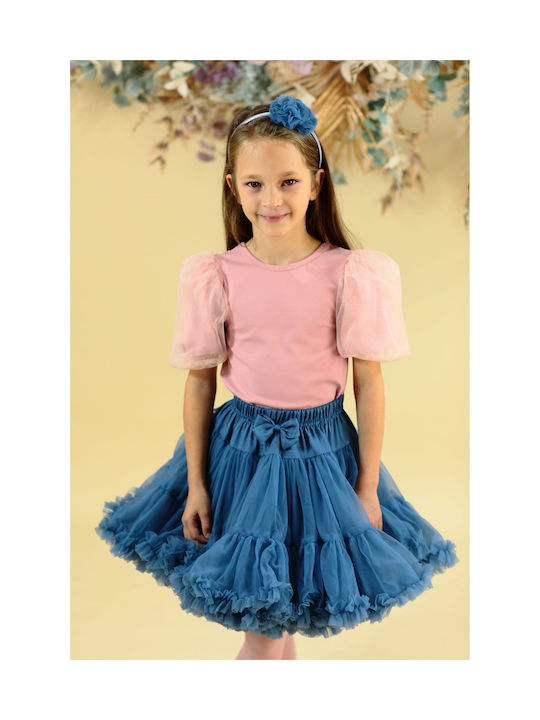 CHILDREN'S SKIRT TUTU DENIM BLUE ELEFUNT ELEFUNT ELEFUNT DENIM BLUE