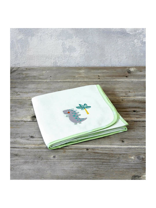 Nima Blanket Cot Happy Park Cotton Green 110x140cm
