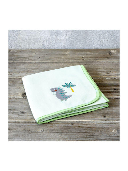 Nima Blanket Cot Happy Park Cotton Green 110x140cm