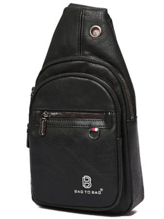 Herren Schulter / Crossbody Tasche Schwarz