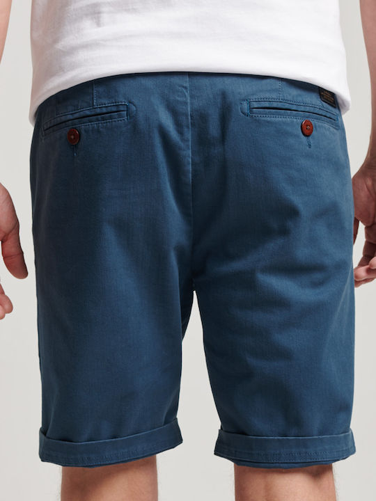 Vintage Officer Men's Shorts Chino Navy Blue