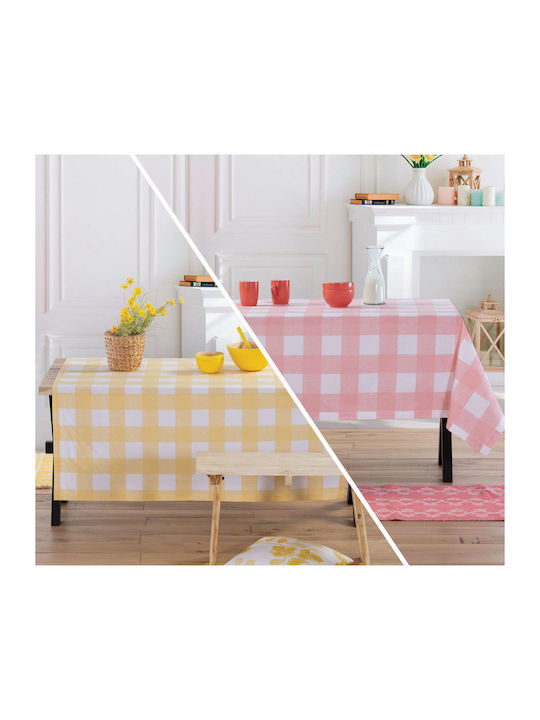 Nef-Nef Homeware Tablecloth Cotton Stain Resistant Henry Yellow 140x240cm