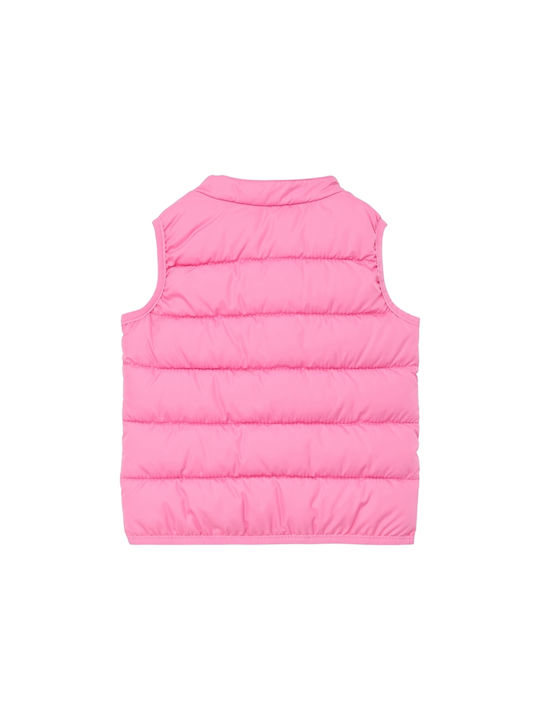 S.Oliver Girls Quilted Coat Pink Sleeveless