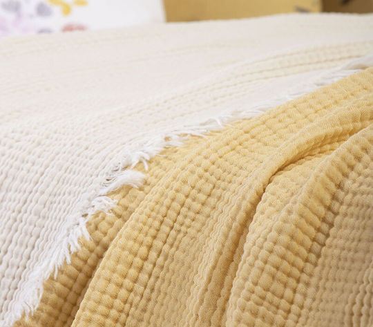 Nef-Nef Homeware Κουβέρτα Κούνιας Apollo Βαμβακερή Γκρι 110x150εκ.