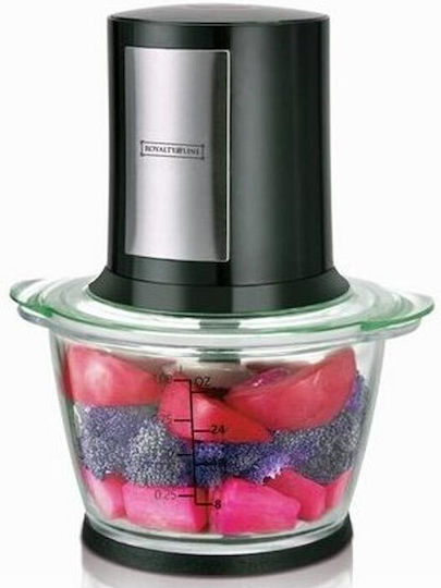 Royalty Line Mini Tocător Multi 300W Cu Recipient 1L Negru