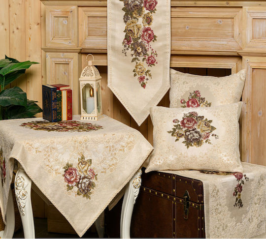 Liolios Home Μαξιλάρι Καναπέ Cream 50x35εκ.