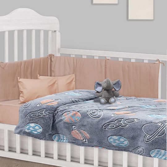 Das Home Decke Wickeltücher für Kinderzimmer Vlies Blau 80x110cm