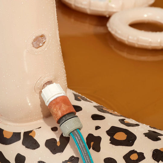 Swim Essentials Beige Leopard Children's Round Swimming Pool PVC 230lt Inflatable 203x89cm Beige