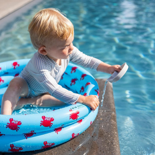Swim Essentials Crab Children's Round Swimming Pool PVC 15L Inflatable Blue