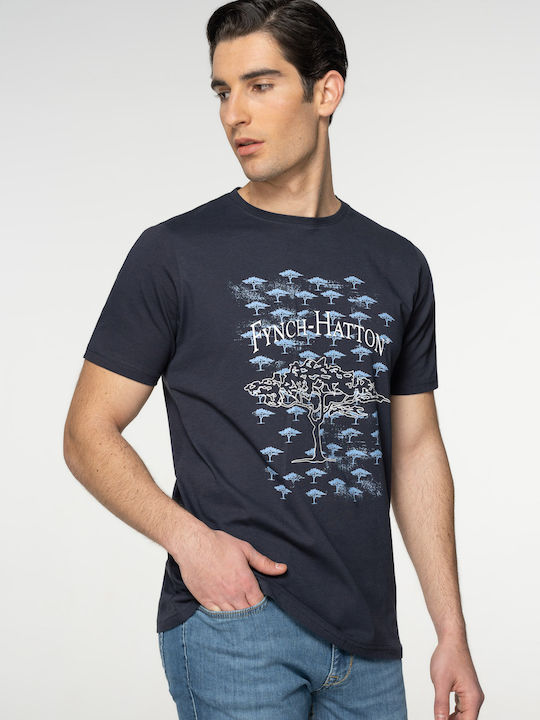 Fynch Hatton Kurzarm-T-Shirt aus der Serie Organic - 1304 1804 685 Navy