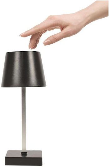 Kunststoff Tischlampe LED mit Schwarz Schirm und Basis