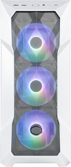CoolerMaster Masterbox TD500 Mesh V2 Gaming Midi Tower Κουτί Υπολογιστή με Πλαϊνό Παράθυρο και RGB Φωτισμό Λευκό