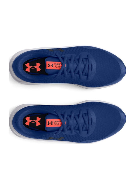 Charged Pursuit 3 Kinder Sportschuhe Laufen mit Schnürsenkeln Blau