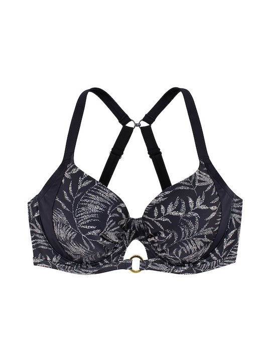 Kaduna Bikini Bra Floral Black
