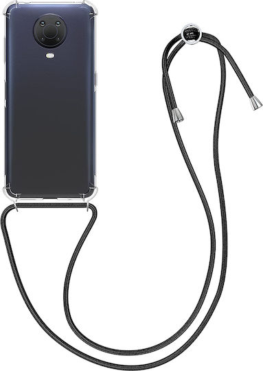 KWmobile Crossbody Back Cover Silicon cu Curea Transparent (Moto G10)