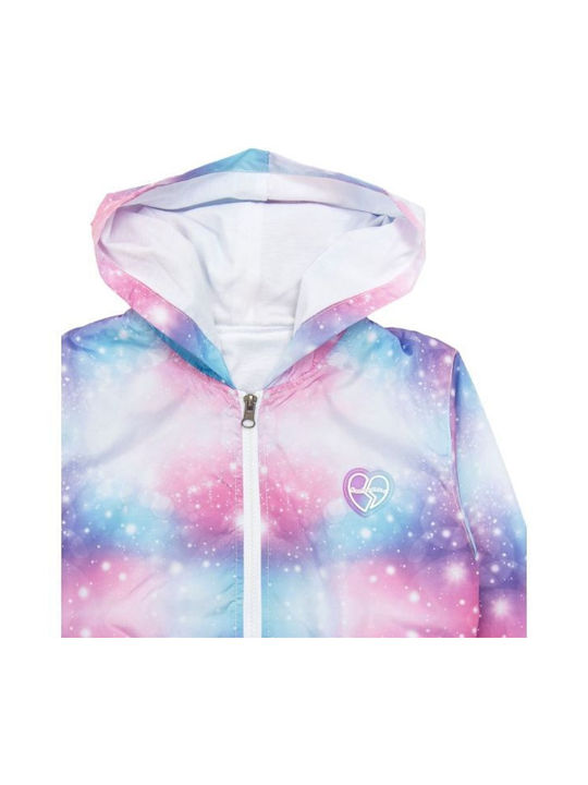 Funky Windproof Girls Casual Jacket Multicolour with Ηood