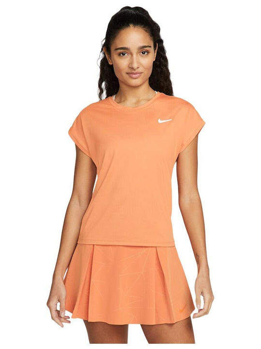 Nike Dri-fit Victory CV4790-808 Γυναικεία Μπλούζα Πορτοκαλί