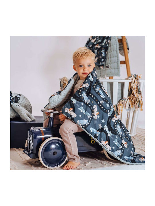 La Millou Blanket Cot Prince Velvet Light Blue 110x140cm