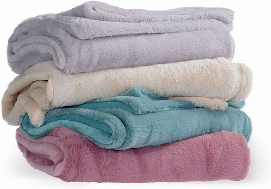 Nef-Nef Homeware Decke Wickeltücher für Kinderzimmer Rabbit Hug Türkis 80x110cm