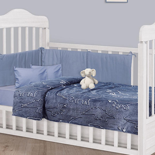 Das Home Blanket Nursery Swaddling Blankets Fleece Light Blue 80x110cm