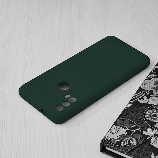Techsuit Soft Edge Coperta din spate Silicon Verde închis (Motorola Moto E40, Moto E30)
