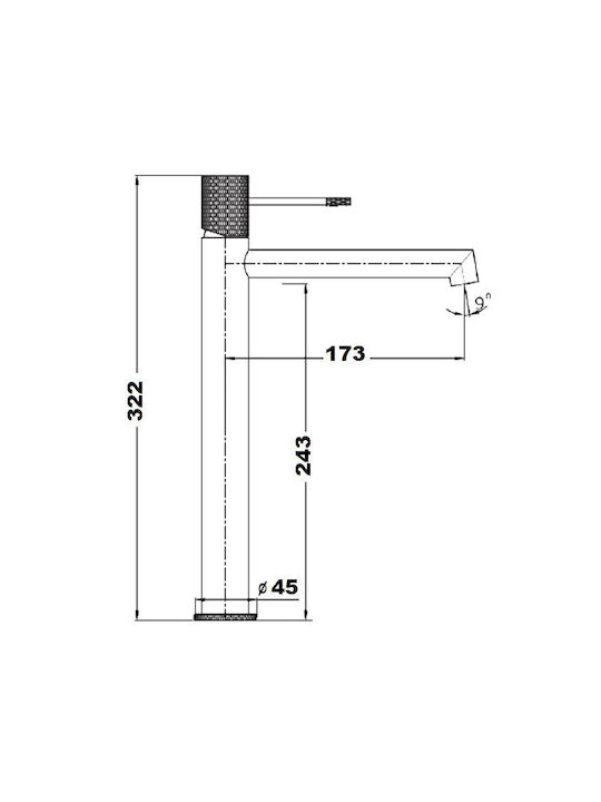 Orabella Mixing Tall Sink Faucet Rose Gold