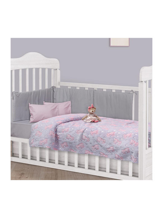 Das Home Κουβέρτα Κούνιας 4833 Fleece Ροζ 110x150εκ.