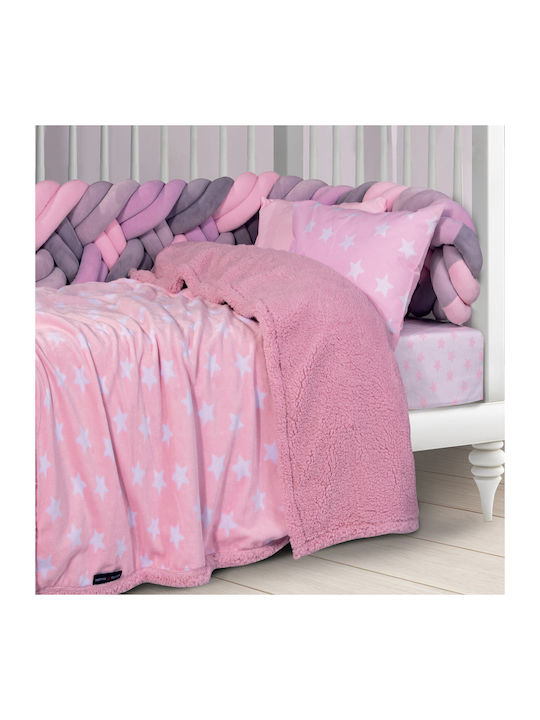 Das Home Blanket Cot 8824 Fleece Pink 110x150cm