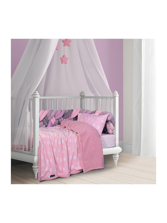 Das Home Blanket Cot 8824 Fleece Pink 110x150cm