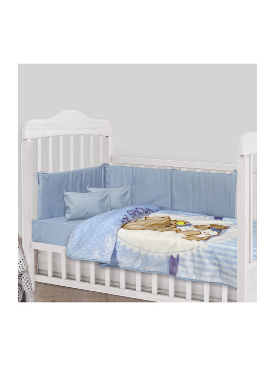 Das Home Blanket Cot Light Blue Baby Shower 110x140cm
