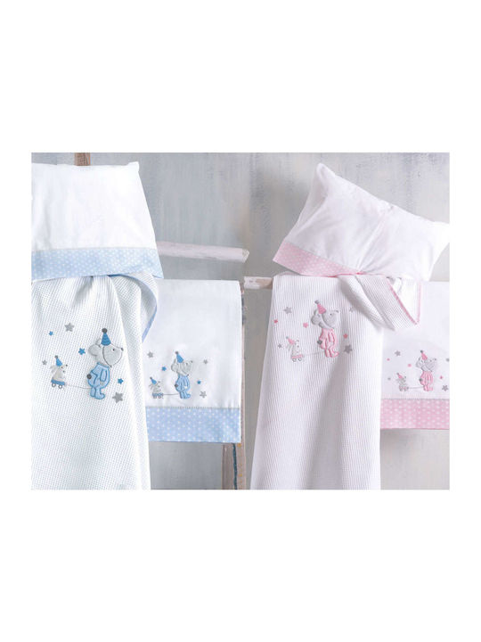 Rythmos Blanket Cot Felix Waffle White 120x150cm