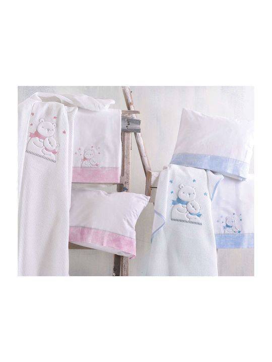 Rythmos Blanket Cot Snowball Waffle White 120x150cm