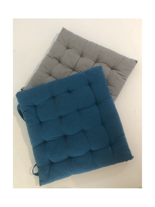 Kipper Garden Chair Cushion Duo Emerald / Light Grey 40x40cm.