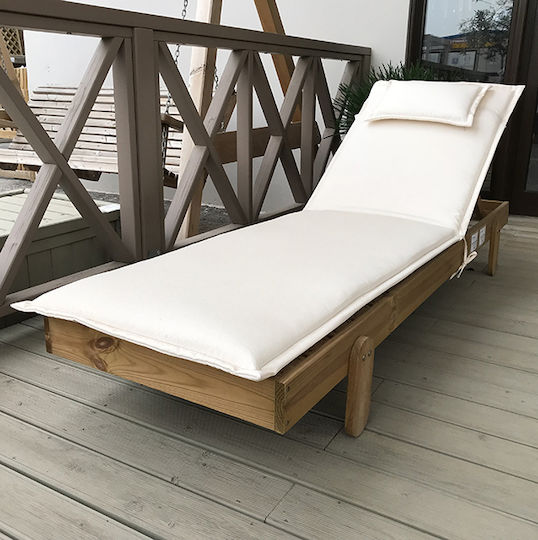 Showood Sonnenbank-Kissen Weiß 200x65cm Showood Sonnenbank-Kissen Weiß 200x65cm