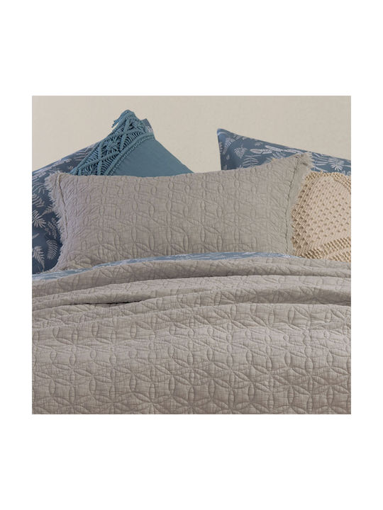 Nef-Nef Homeware Laren Blue Σετ Μαξιλαροθήκες Καπιτονέ Beige 52x72εκ.