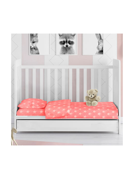 Dimcol Star Baby Sheet Cradle Cotton 34 Coral 80x110cm 31112020012