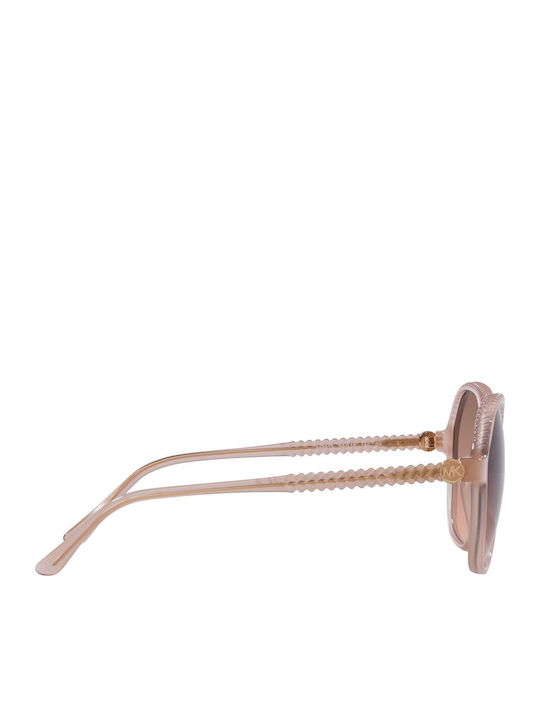 Michael Kors Bali Women's Sunglasses with Beige Plastic Frame and Brown Gradient Lens