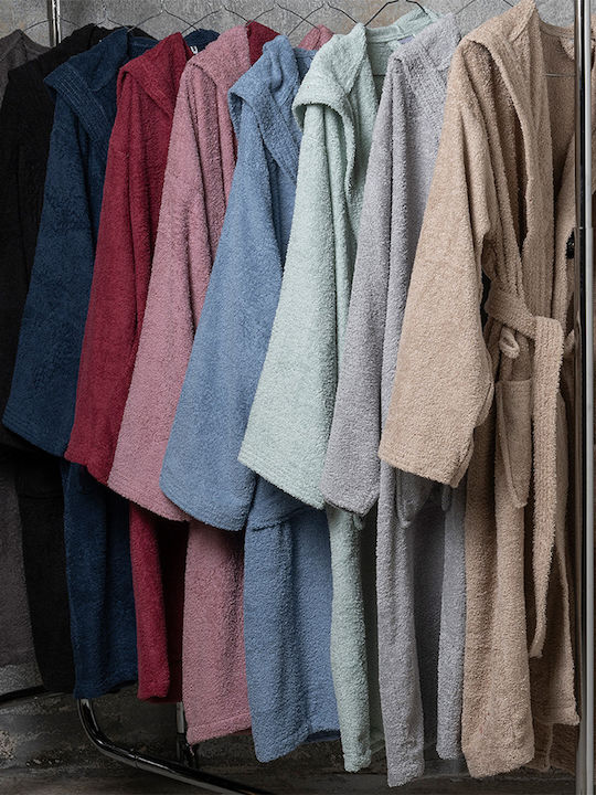 Melinen Liberty Bathrobe with Hood Dark Grey 420gr/m²