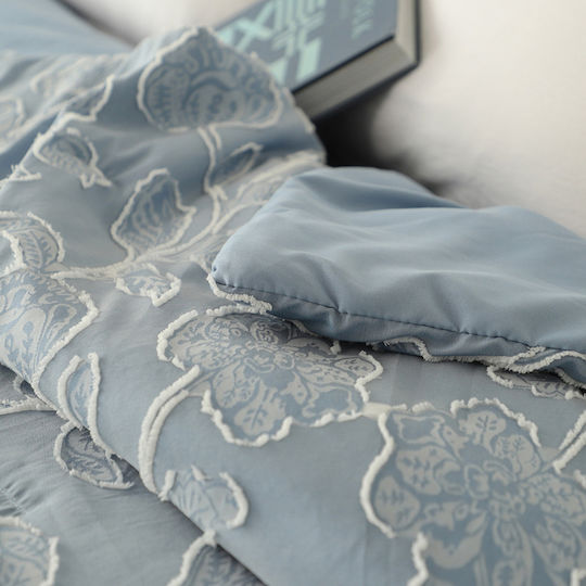 Melinen Ariel Coverlet Queen Size from Polyester Light Blue 220x240cm
